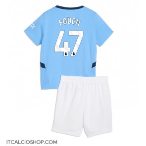 Manchester City Phil Foden #47 Prima Maglia Bambino 2024-25 Manica Corta (+ Pantaloni corti)